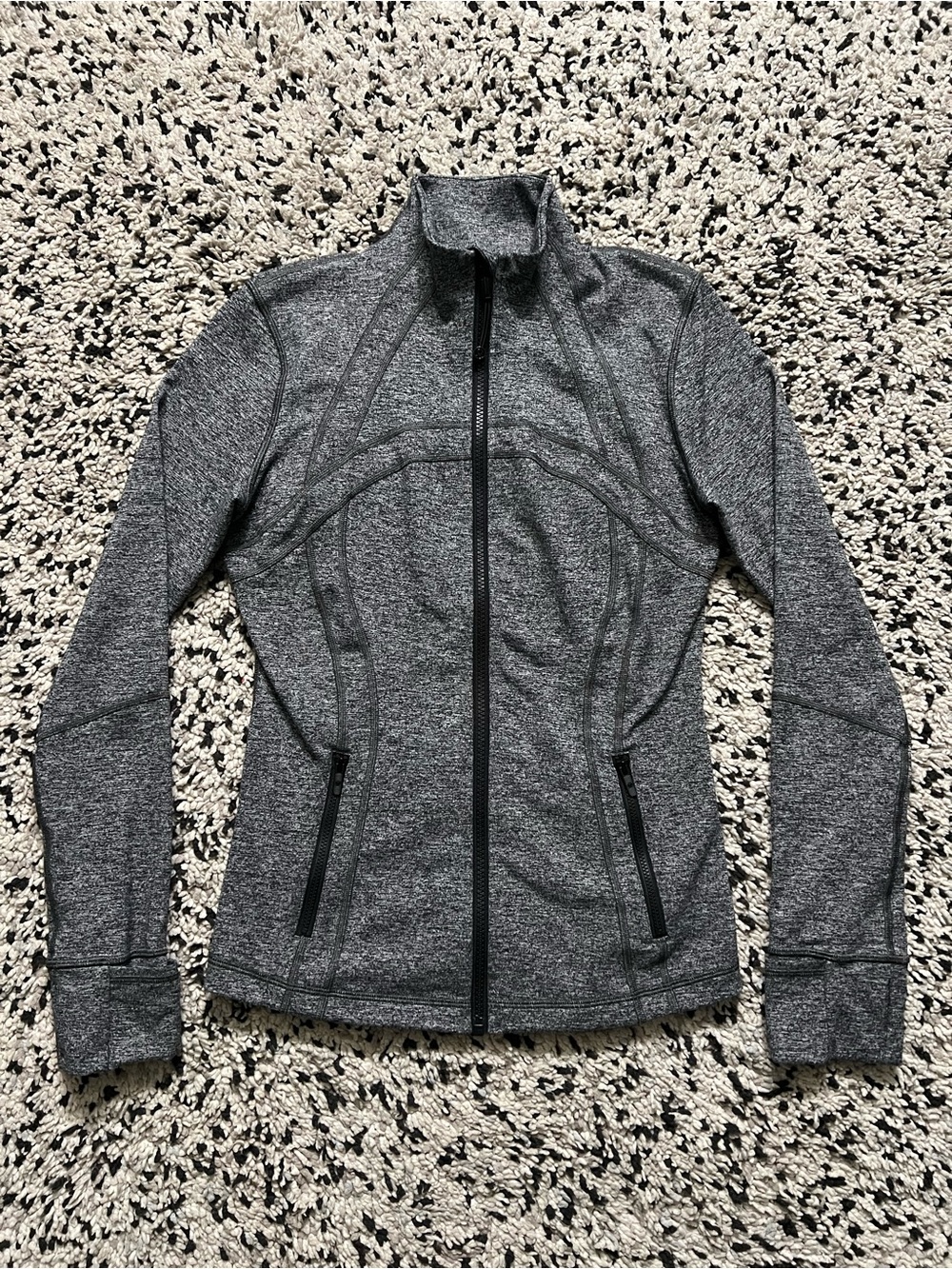 Lululemon Define Jacket Heather Grey LW4AWC Workout Yoga Athleisure Women’s 8